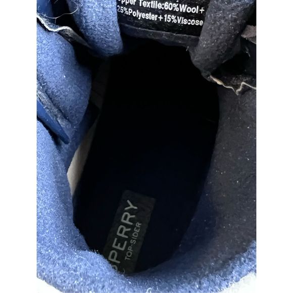 Sperry Saltwater Check Navy Duck Boots Sz10 - Picture 7 of 11